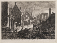 KG 06055
<br/>
Vue des ruines, de la rue des Logs-chariots.
<br/>
<em>Coppens, Augustin 1665/70 - ?)</em>